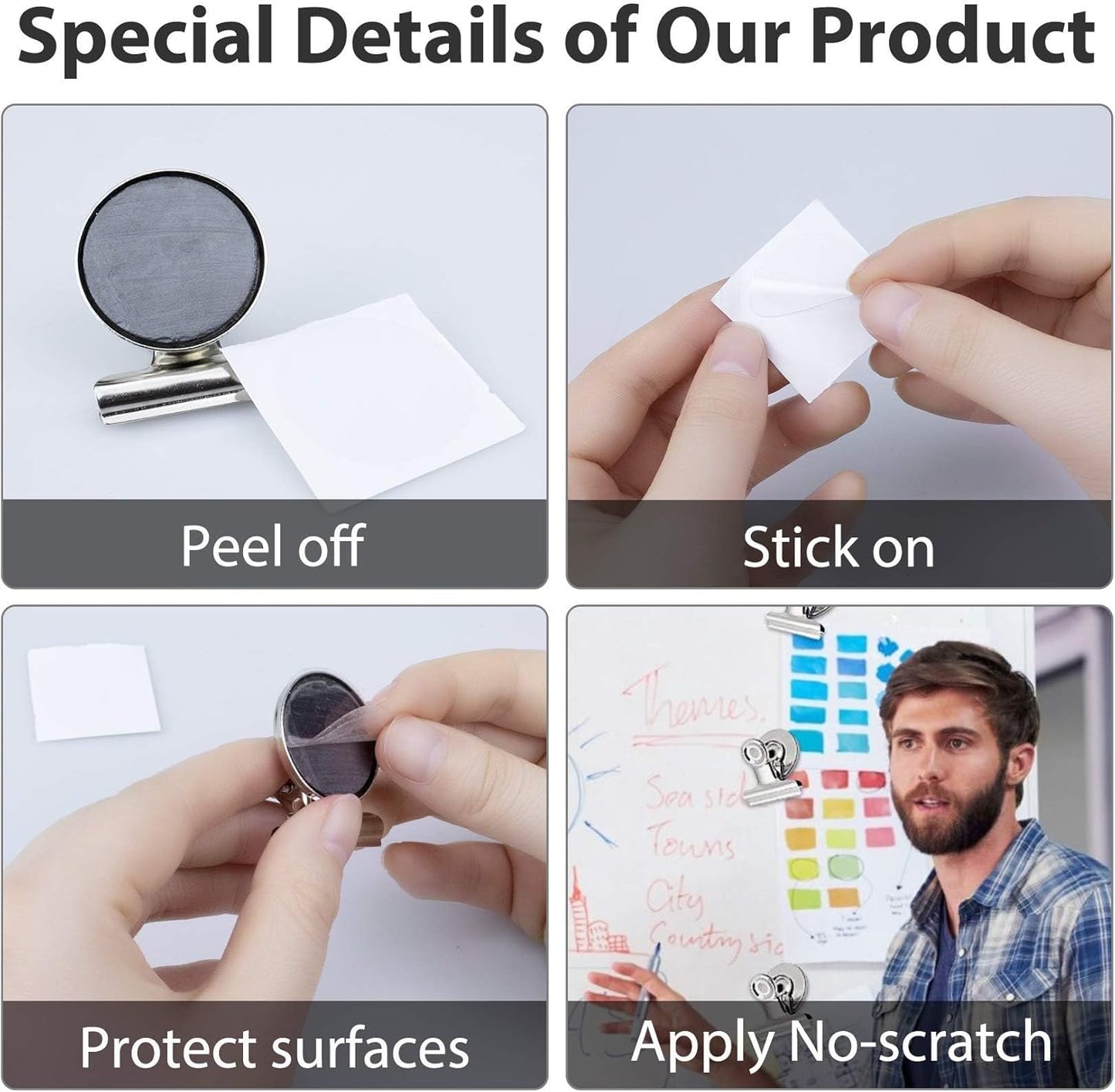 VNDUEEY 140 Pack Strong Magnetic Clips Refrigerator Magnets, Fridge Magnets Whiteboard Magnet, Magnet Clips for Teaching, Home, School, Office,