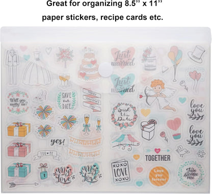 8.5 x 11 Clear Letter Sized Plastic Envelopes Document File Storage Holder 10 Pack Hook Loop Closure (10 Pack)