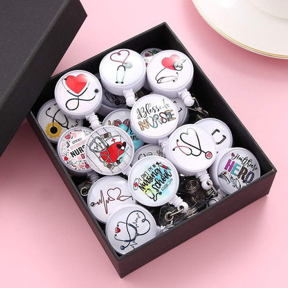 18pcs Nurse Retractable Badge Reel,Badge Holder with Alligator Clip,Nurse Badge Clip for ID Card Holders (YYDHK)