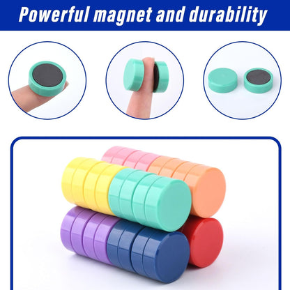 80 Pack Small Fridge Magnets,20MM Colorful Round Magnets for Whiteboard, 8 Colors Refrigerator Magnet,Small Cute Magnet for Decorative Locker Kitchen Office