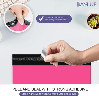 Hot pink Large Poly Mailers 19x24 Inch | Strong Adhesive Self-Seal Mailer Bags | Tear, Tamper, Water Resistant Shipping Envelopes Thick Strong polymailer Bags XL Clothing Shipping Bags | 100 Pcs Bulk