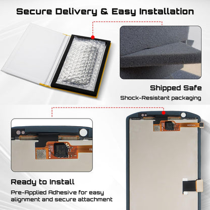 for Zebra TC77 TC70 TC75 TC70X TC75X TC72 LCD Screen Replacement - LCD Touch Display Digitizer Assembly Compatible with Handheld Android Barcode Scanners