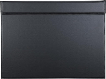 KINGFOM 18''x14'' Large Rectangle A3 Desk Writing & Drawing Desk Pad &Board Table Protector Mat with Paper Clip on Top Black