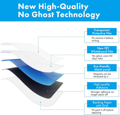 HAMIGAR Magnetic Whiteboard Contact Paper 18" x 39" Dry Erase White Board Sticker for Wall Stick on White Board Peel and Stick Wallpaper Adhesive Poster with Marker, Magnetic Eraser and Magnets