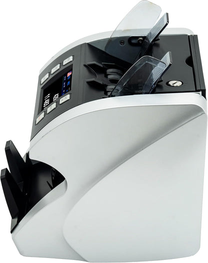 MA-600S Mixed Denomination USD Bill Counter Upgradable Money Counting Machine with CIS Sensor and Bank-Grade Detection & Large External Display Plus Optional Receipt Printing Function