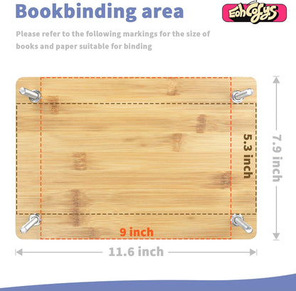 Eohcofys Book Binding Kits, Book Press Binding Materials Tools Bookbinding Kit for Beginners 11.6 x 7.9 Inch