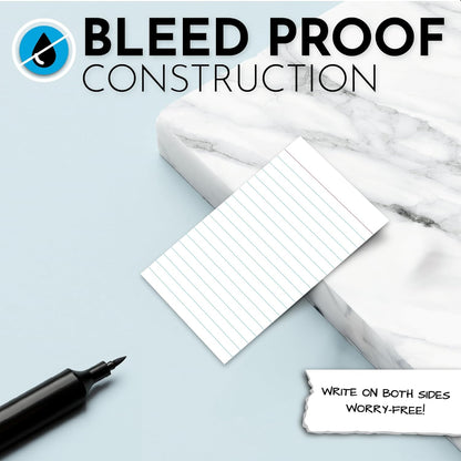 Home Advantage Vertically Ruled White Mini Index Cards, Note Cards (4x6)