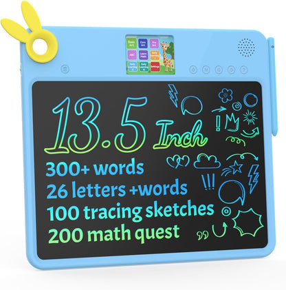 LCD Writing Tablet for Kids – 13.5'' Drawing Pad with 2.8'' Color Screen, Includes Traceable Drawings & Rich Content, Educational Writing Tablet for Kids Ages 3,4,5,6, Gifts for Boys & Girls
