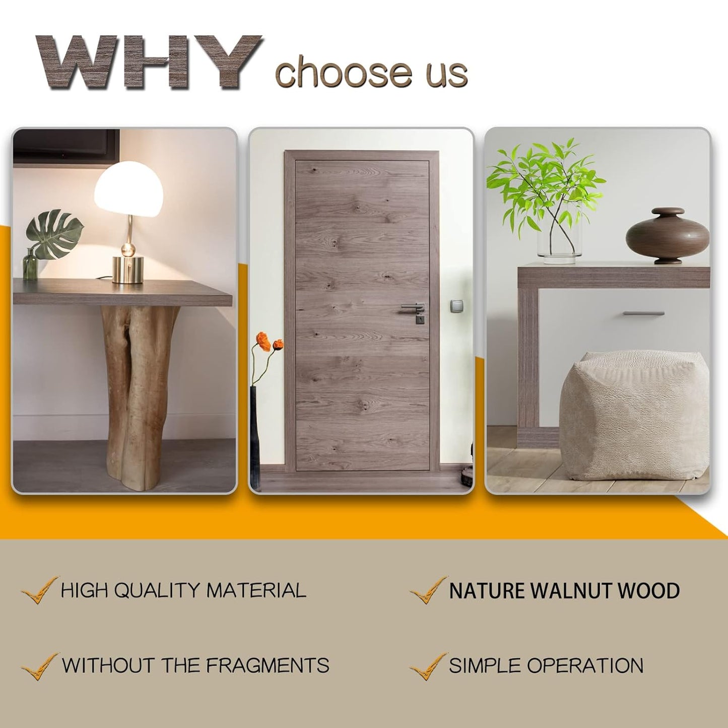 GSCIT Club Walnut Edge Banding, 3 inch x 25ft roll of Veneer Edge Banding Preglued Flexible, Real Wood Tape Banding