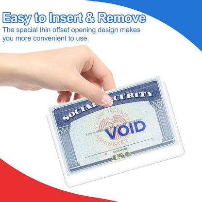 Utron 16 PCS Social Security Card Protector, Clear Waterproof Credit Card Sleeve, Soft Plastic Card Sleeves, Credit Card Sleeve for Credit Card, Medicare Card, Business Card and Social Security Card