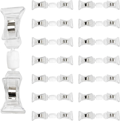 15PCS Double End Mini Sign Holder Clips, Rotatable Price Signs Display Clips, Plastic Retail Cards Clips for Merchandise/Retailers