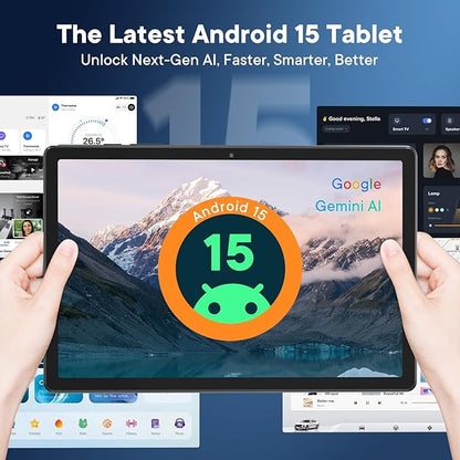 HAOVM Android 15 Tablet 8 Inch,4G SIM Unlocked Tablet, Octa-Core CPU 2.0GHz, 12 GB+64 GB, TF Expandable, IPS Display, 5G WiFi, 5MP+8MP Dual Cameras,5100mAh, GPS, Gray Case
