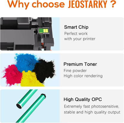 414x Toner Cartridges 4 Pack High Yield Replacement for HP 414x Toner 414a W2020x Compatible with HP Color Laserjet Pro MFP M479fdw M479fdn M454dw M454dn M480f Printer