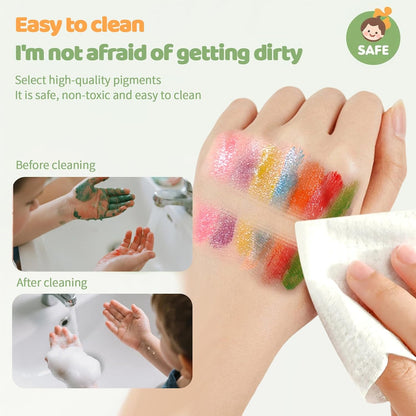 Large Finger Ink Pads for Kids Washable Craft Ink Stamp Pads,Retro12 Color DIY Clear Embossing Ink Pad for Baby Footprint Handprint,Rubber Stamps, Paper, Scrapbooking,Best Gift for Kids and Adult