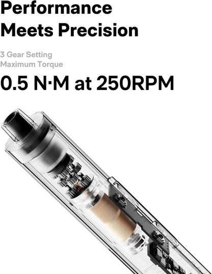 HOTO SNAPBLOQ™ S-A01 3.7V Mini Electric Screwdriver with 56 Bits & 3 Torque Settings, Precision Mini Screwdriver, 250RPM, Brighter LED Light, Repair Tool Kit for Electronics, Phone, Laptop, DIY