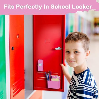 Magnetic Pen Holder,2 Pack Magnetic Dry Erase Marker Holder with Generous Compartments,Strong Magnet Storage Marker Pen Pencil Organizer for Refrigerator,Whiteboard,Locker Accessories