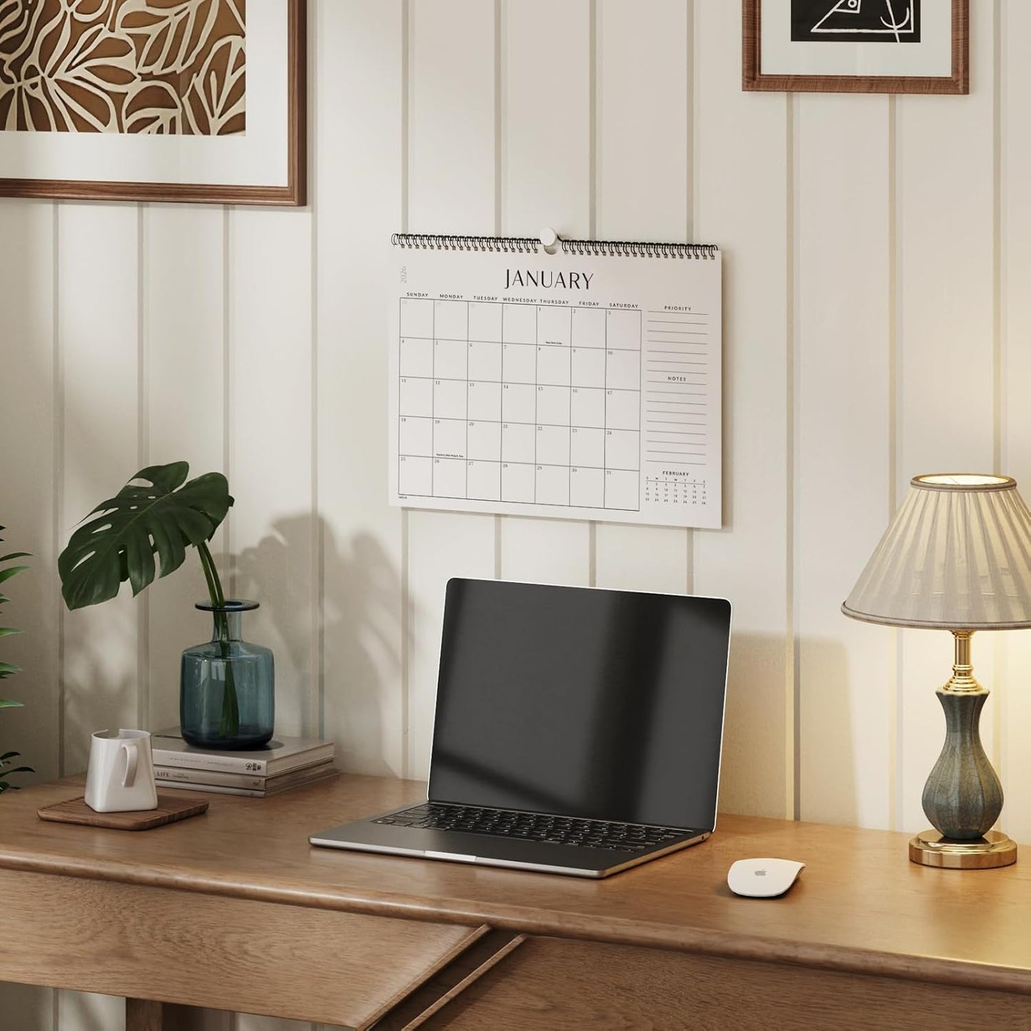 Jotsome Wall Calendar 2025-2026, Monthly Wall Calendar From Now to December 2026 14.2x11.2 inch for Home and Office, Easy Planning