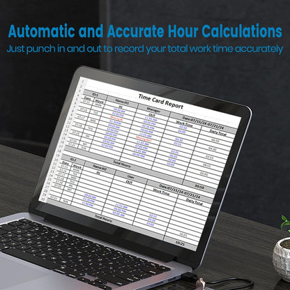 Time Clocks for Employees Small Business Automatic Calculate Hours, 0 Monthly Fees Fingerprint Time Clock, H3 Standalone Biometric Clock in Machine for Employees with 5 RFID Cards