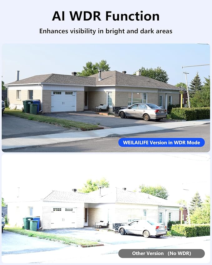 WEILAILIFE 【Auto Tracking & 2-Way Audio Security Cameras Wireless Outdoor, Solar-Powered PTZ Security Camera System, WiFi Home Video Surveillance Systems DVR Kits