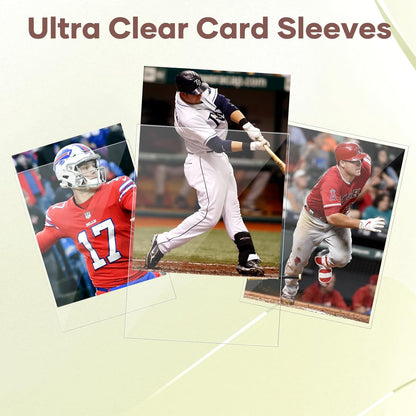 3000 Counts Card Sleeves, Clear Penny Sleeves for Trading Cards, Baseball Card Sleeves, Soft Trading Cards Sleeve Fit for MTG, TCG, Baseball Cards, Football Cards, Game Cards