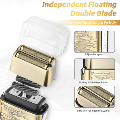 GSKY Hair Clippers for Men Professional, Beard Trimmer Kits & Sets, Cordless Mens Hair Trimmer, Electric Shavers, Haircutting Machine with LED Display, for Barber