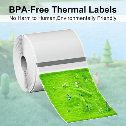 3 Rolls Phomemo Transparent Labels, 1.57'' x 2.36'' (40 x 60mm) Sticker for Phomemo M220 M110 M108 M250 M260 M221 M120 M150 Label Maker, for Barcode, Qr Code, Box, Name