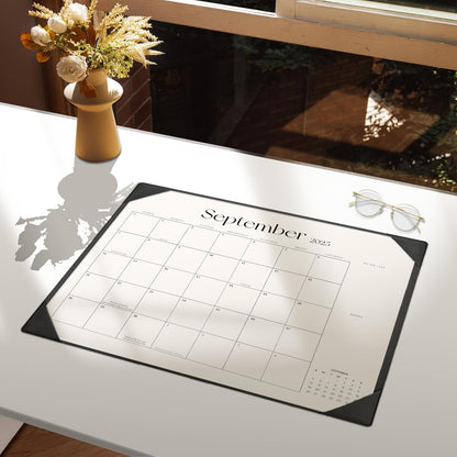 Large Desk Calendar 2025-2026 with Desk Mat, Desktop Calendar 18 Monthly Runs From July 2025 to December 2026, Desk Pad Calendar 22 x 17 Inch Perfect for Planning, Organizing, and Scheduling Your Life (Black)