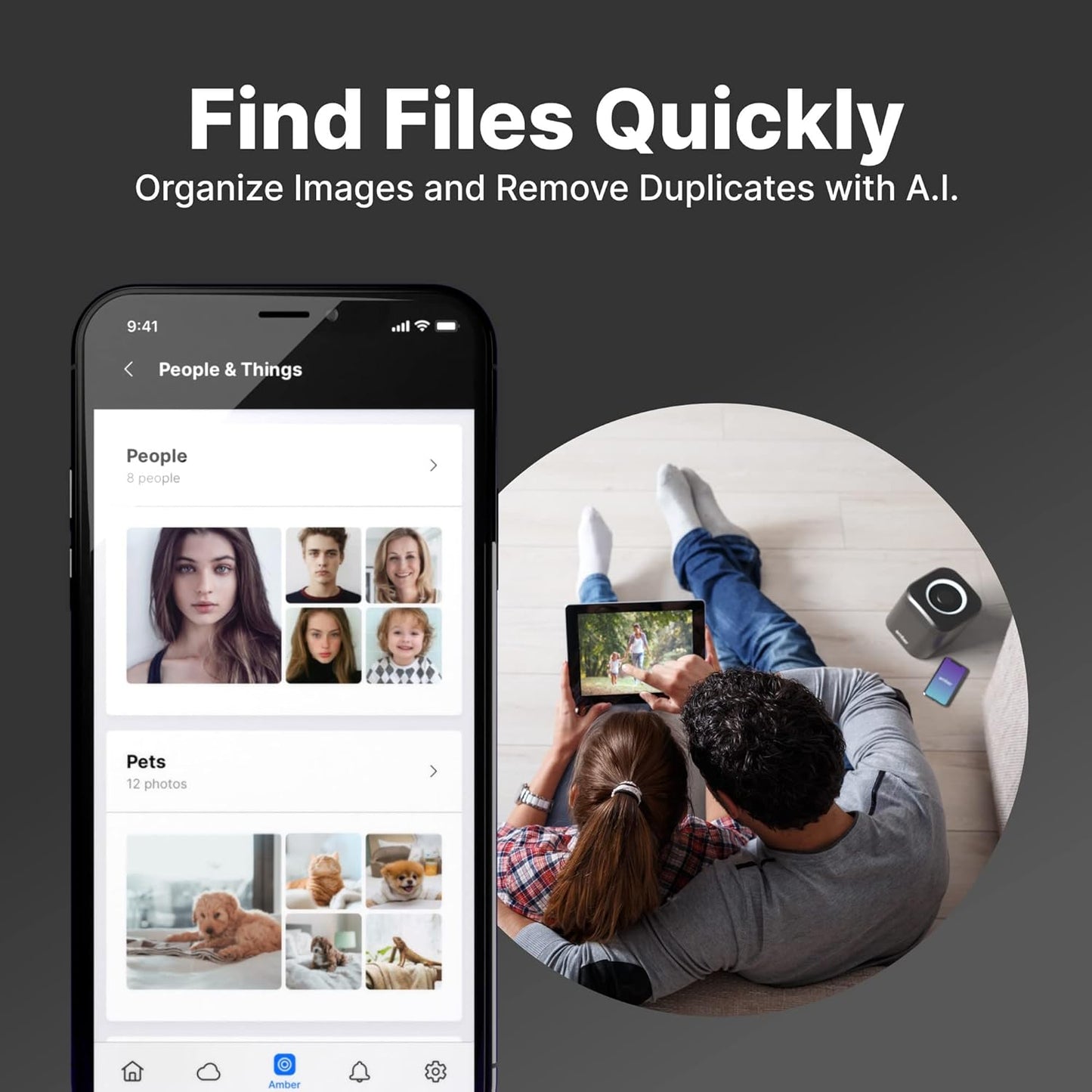 AmberPRO Personal Cloud Storage Device + AC2600 WiFi Router. Dual 2TB Hard Drives with RAID 1 or Optional 4TB with RAID 0. Plex and Home Assistant. iOS/Android/Windows/Mac Compatible. AM1211-2TB