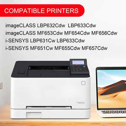 067 Toner Cartridge Set 4 Pack Compatible for Canon 067 067H Color ImageCLASS LBP632Cdw LBP633Cdw MF653Cdw MF654Cdw, i-SENSYS LBP631Cw LBP633Cdw MF651Cw Printer(Black Cyan Magenta Yellow)