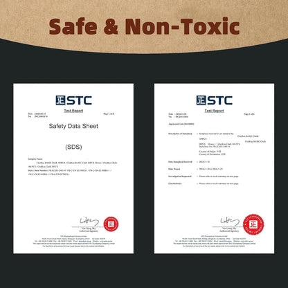 Dustless Colored Chalk 100PCS, 10 Colors Non-Toxic Classroom Chalks for Teachers & Students, School Chalkboard Supplies