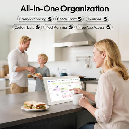 BOCT 15.6'' Digital Calendar Wall - 32GB Memory Touch Screen Chore Chart Smart Calendar,Digital Planner,Auto-Sync,APP Control,Interactive Family Schedules, Gift for Mother