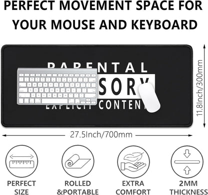 XL Extend Mouse Pad,Large Gaming Desk Pad Mouse Mat with Stitched Edges,Non-Slip Waterproof Rubber Base Mouse Mat for Office Computer Keyboard Laptop Home(27.5x11.8 in)