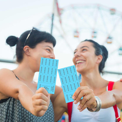 Kosiz 504 Sheets 15 Bid Raffle Ticket with Different Numbers Per Sheet Chinese Auction Tickets for Events Church Basket Auction Silent (Lake Blue)