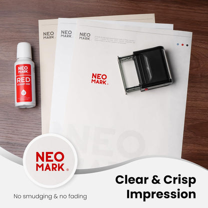 Premium Stamp Ink, Quick-Drying & AP-Certified Non-Toxic Refill Ink for Self-Inking Stamps, Date Stamps and Stamp Pads (Red, 2oz)