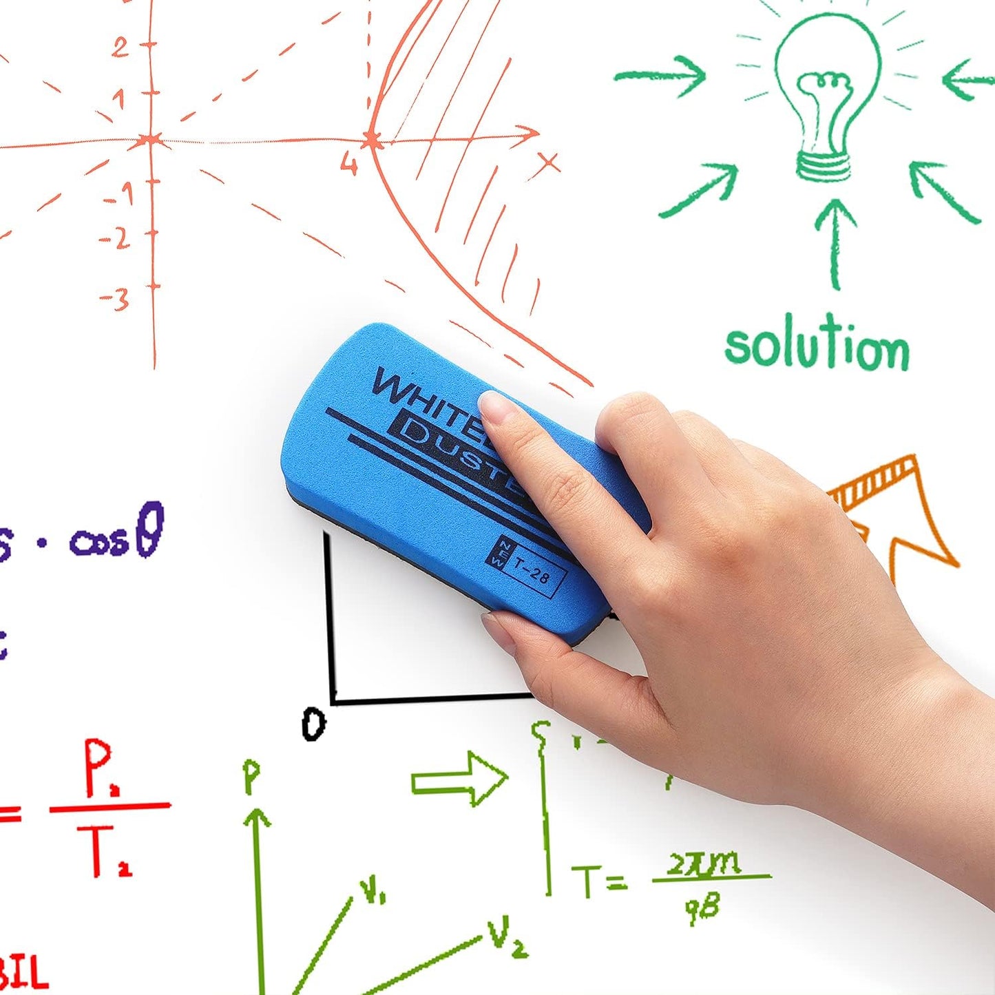 Tamaki 6 Pack Magnetic Whiteboard Eraser, Dry Eraser Erasers for White Board, Whiteboard Erasers for Kids Classroom, Blue