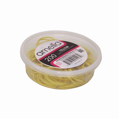 200, Jumbo Size, Yellow Color, US Made Rubber Bands for Pony Tails and Braids