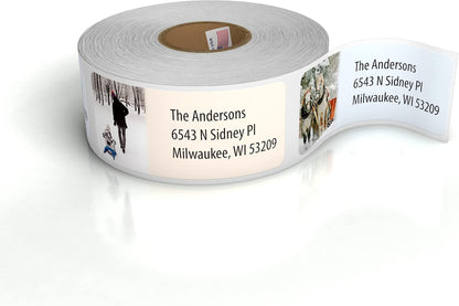 Customized Personalized Winter Holiday Address Labels - Made in The USA by Kenco (500 Labels, Winter)
