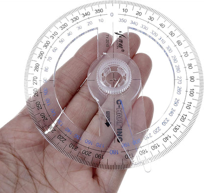360° Protractor Pack of 30 Protactors Plastic Protractor Math Protractors Clear Protractor Ruler Drafting Tools Circle Protractor for Geometry