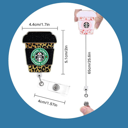 2Pcs Funny Cute Badge Reel Pink ER Badge Holder with Retractable Clip RN Badge Buddy LPN CNA MA Medical Worker NICU Nurse Operating Room Doctor ID Name Badge Clip Assistant Accessorie Nursing Student