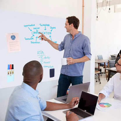 HAMIGAR Magnetic Whiteboard Contact Paper 36" x 79" Dry Erase White Board Sticker for Wall Stick on White Board Peel and Stick Wallpaper Adhesive Poster with Marker, Magnetic Eraser and Magnets
