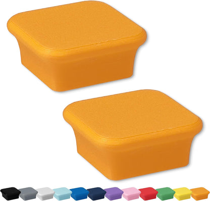 Glassboard Studio MiniBar Magnet - Strong Neodymium Rare Earth Magnets for Fridge, Whiteboard, Locker & Magnetic Glassboards - Crafting & Office Use - Strong Fridge Magnets (Tangerine Orange, 2)