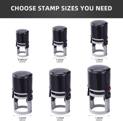 Custom Logo Self-Inking Stamp - Personalized Self-Inking Stamper for Business Logos & Text - 6 Sizes - Choose from 5 Ink Colors