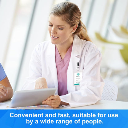 Marspark 400 Pack Metal Badge Clips with PVC Straps Double Hole ID Badge Clips for Name Tag ID Cards Holders, Office Supplies(Black)