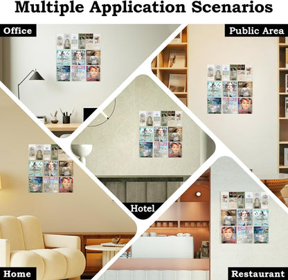 Acrylic Brochure Pamphlet Holder, 6 Magazine Holders and 6 Pamphlet Holders, Clear Brochure Display Stand Wall Mount, Trifold Flyer Rack, Literature Storage Rack for Home, Offices, Waiting Room