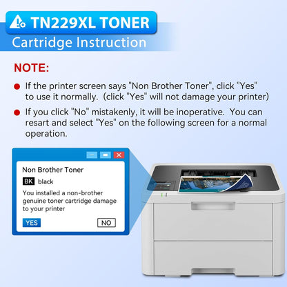 ZIPRINT TN229XL TN229 Toner 4 Pack Compatible Replacement for Brother TN229 TN 229 Toner Cartridges for Brother MFC-L3780CDW HL-L3280CDW MFC-L3720CDW HL-L3220CDW HL-L3300CDW HL-L3295CDW Printer