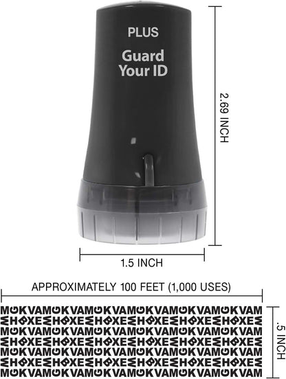 Guard Your ID Advanced 2.0 Rollers Identity for Theft Address Eraser and Security Prevention (Regular 3-Pack, Black)
