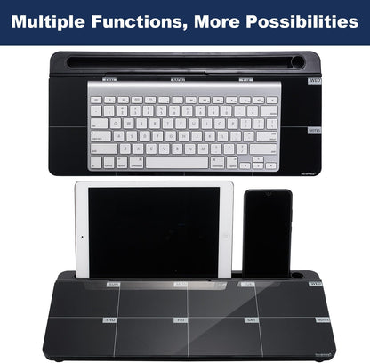 TSJ OFFICE Desktop Whiteboard Dry-Erase-Board - Computer Keyboard Stand White Board Surface Pad with Drawer, Desk Organizers with Accessories for Office, Home, School Supplies