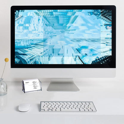 3 Pack Clear Acrylic Business Card Holder, Name Card Organizer for Desk Fits 50 Business Cards