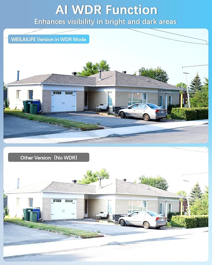 【90ft Super Night Vision】 3K Outdoor Wired Security Camera System, Home Video Surveillance Systems, CCTV Cameras with DVR Recorder
