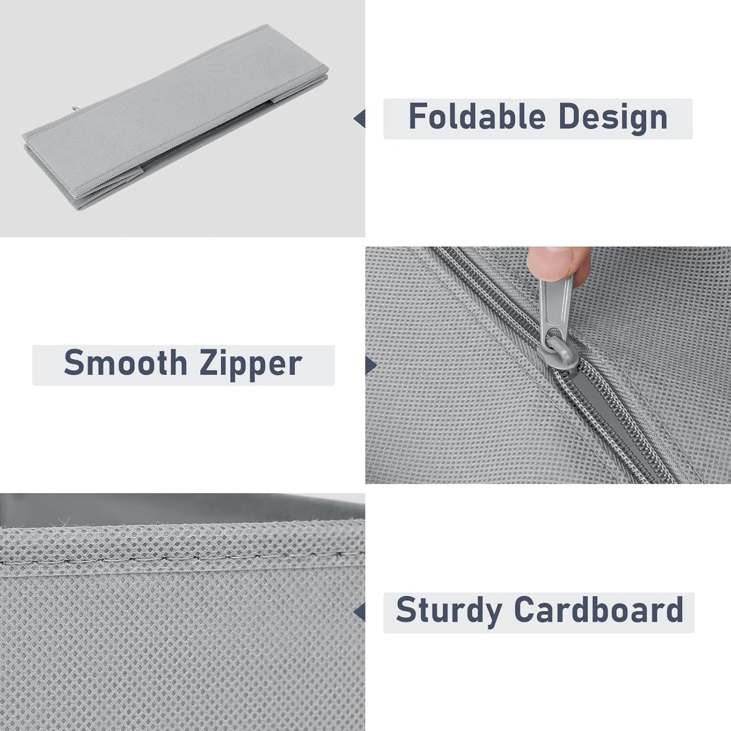 DIMJ Drawer Organizer Clothes - 20 Pack Closet Drawer Organizer Bins for Baby Clothes Storage, Fabric Dresser Organizer for Nursery Bedroom, Foldable Small Drawer Dividers for Underwear Socks